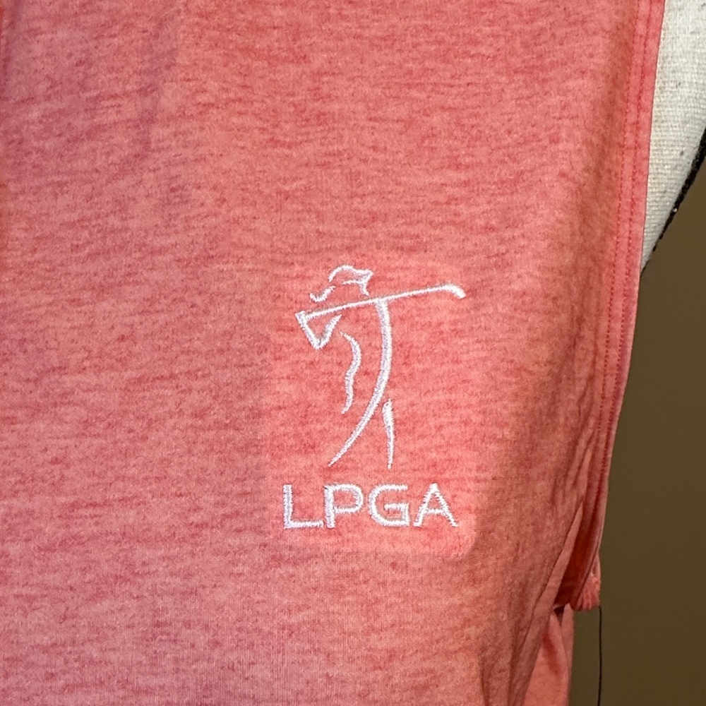 FORAY GOLF Core Sleeveless Polo in Pink - LPGA logo - Picture 6 of 17